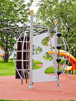 A steel play system for the playground, great for climbing.